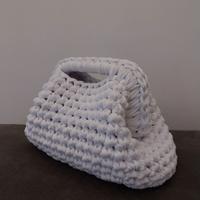 Borsa clutch bag bianca/crochet🤍