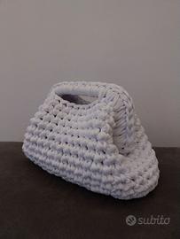 Borsa clutch bag bianca/crochet🤍