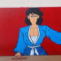 Lupin/Goemon - acrilico a mano su tela