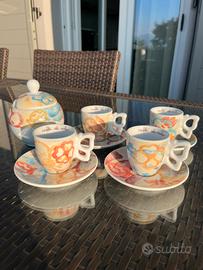 Set 4 tazzine caffè e zuccheriera Thun Romance