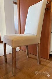Set di 4 Sedie da Pranzo Imbottite