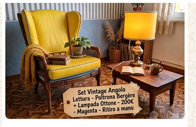 SET VINTAGE -  Angolo lettura giallo anni 70 - € 2