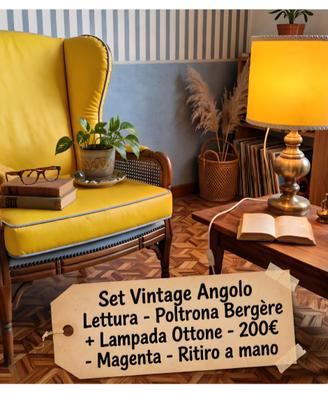 SET VINTAGE -  Angolo lettura giallo anni 70 - € 2