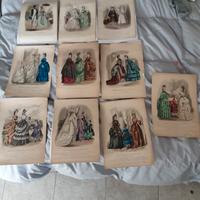 10 VINTAGE STAMPE INCISIONI