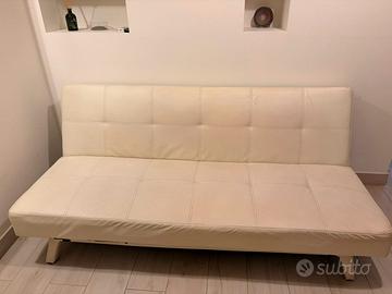 Divano letto 2 posti bianco
