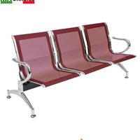 Panca per sala dattesa 3 posti in acciaioRosso