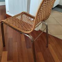  sedie vimini  in numero di 6