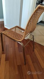  sedie vimini  in numero di 6