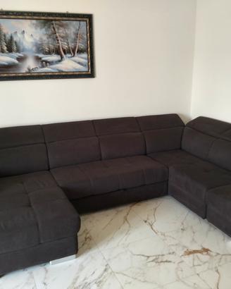 Divano letto modulare con doppia penisola