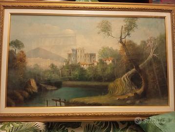 Quadro Paesaggio Fluviale - Firma R. Carignani