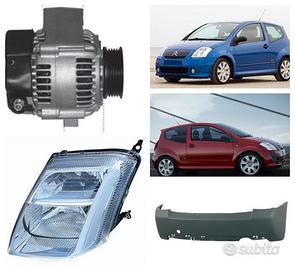 Citroen C2 paraurti frontale cofano fanale freni