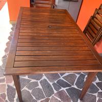 Tavolo e sedie da giardino