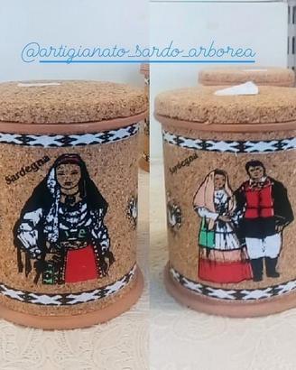 Barattolo in ceramica coperchio in sughero