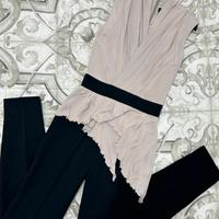 Tuta Intera Elisabetta Franchi Nero e Rosa Cipria