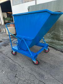 Benna ribaltabile su ruote misure 85x130 H163 cm