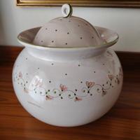 Grande biscottiera ceramica dipinta a mano 