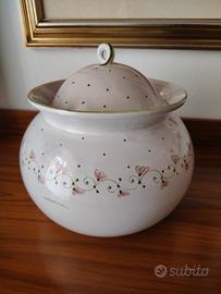 Grande biscottiera ceramica dipinta a mano 