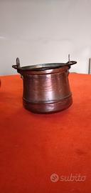 Antico paiolo calderone in rame 1800