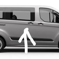 Vetro laterale ford transit custom