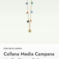 Collana Dorata pietre colorate LEBOLE