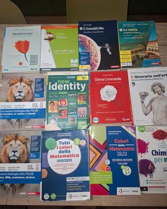 Lotto 12 libri scolastici superiori sconto 25%