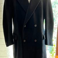 Cappotto in lana, nero, Vintage anni 60 XL