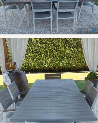 Tavolino sedie da giardino