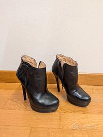 Stivaletto Lea-Gu pelle nera tacco 12 - N. 37