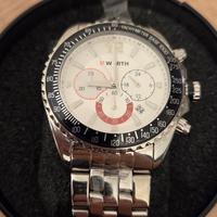 Orologio cronografo Würth acciaio nuovo con scatol