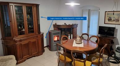 Soggiorno completo in legno massiccio