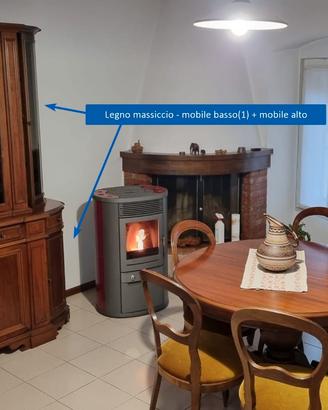 Soggiorno completo in legno massiccio