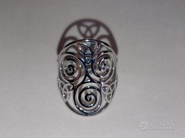 Anello Regolabile Amuleto Nodo Celtico Triquetra 