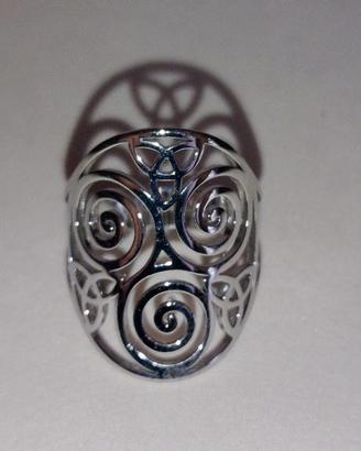 Anello Regolabile Amuleto Nodo Celtico Triquetra 