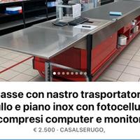 Banconi cassa con rullo e pc - zona padova