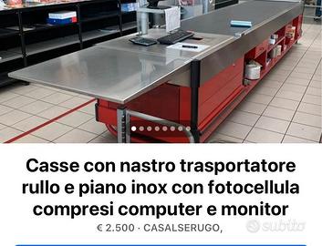 Banconi cassa con rullo e pc - zona padova