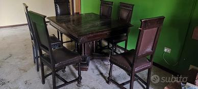 tavolo e sedie da restaurare