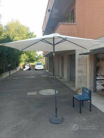 Set giardino: tavolo + ombrellone e base