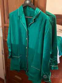 Pigiama giacca pantaloni e vestaglia abbinata in s