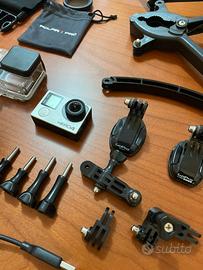 GoPro Hero 4 + 3-way + accessori