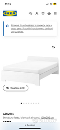 Struttura letto e doghe Ikea matrimoniale