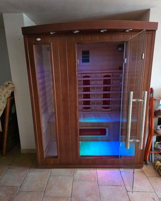 Sauna ad infrarossi in legno, 3 posti.