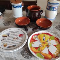 PENTOLA di coccio, -Barattoli, -Piatti pizza