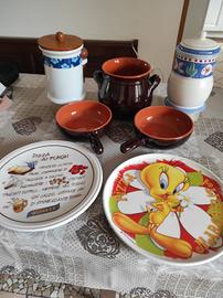 PENTOLA di coccio, -Barattoli, -Piatti pizza