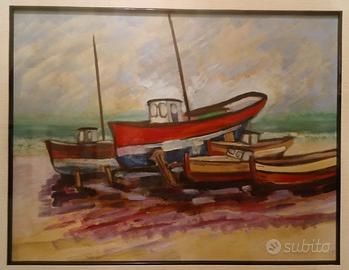 Quadro Barche 30x45 con cornice