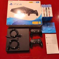 PS4 Slim + 2 controller + lotto di giochi 