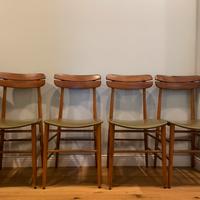 Sedie vintage in legno e pelle