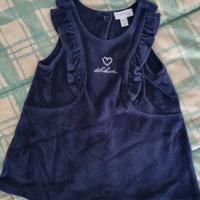 fagottino vestito neonata 6-9 mesi 68cm smanicato 