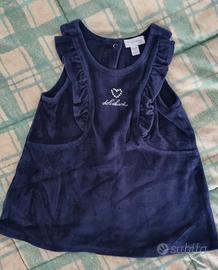 fagottino vestito neonata 6-9 mesi 68cm smanicato 