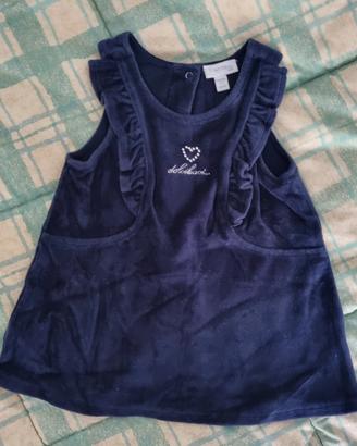 fagottino vestito neonata 6-9 mesi 68cm smanicato 