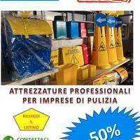 ATTREZZATURA E MATERIALE PER PULIZIA PROFESSIONALE